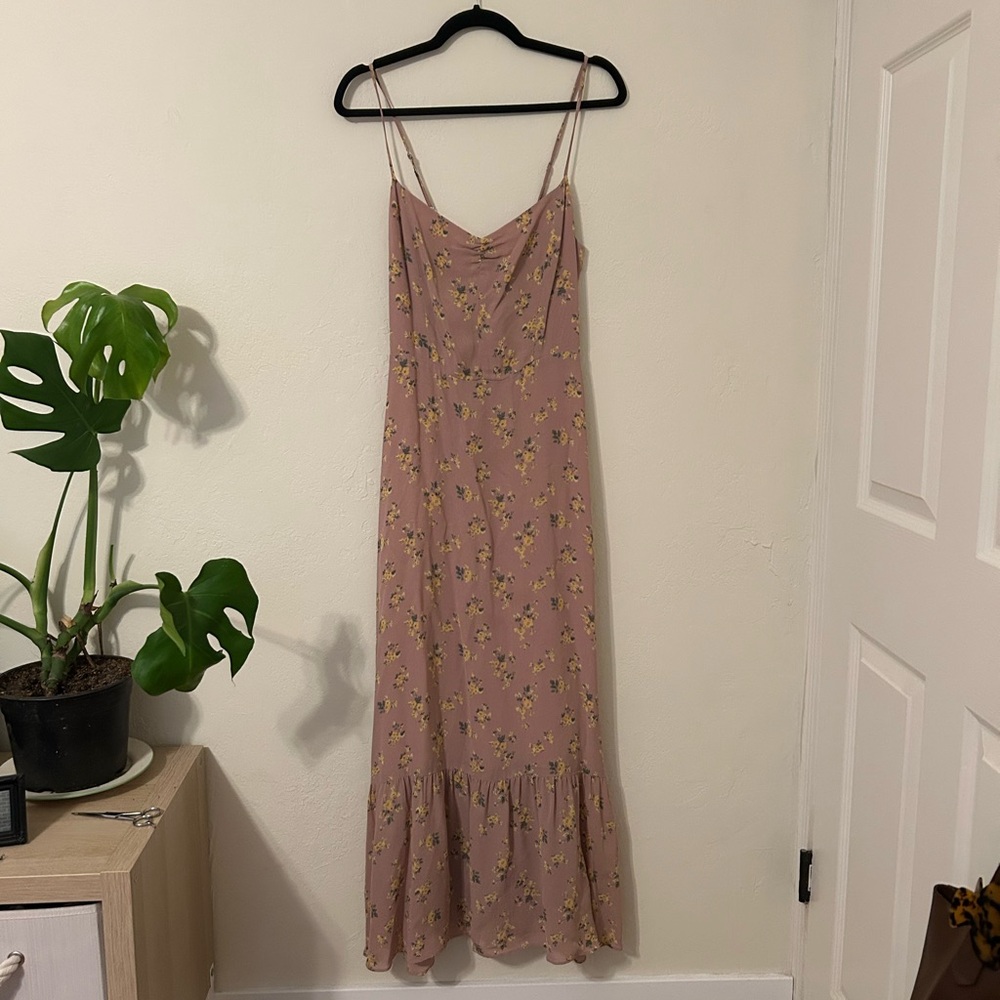 Reformation Pink Floral Maxi Dress